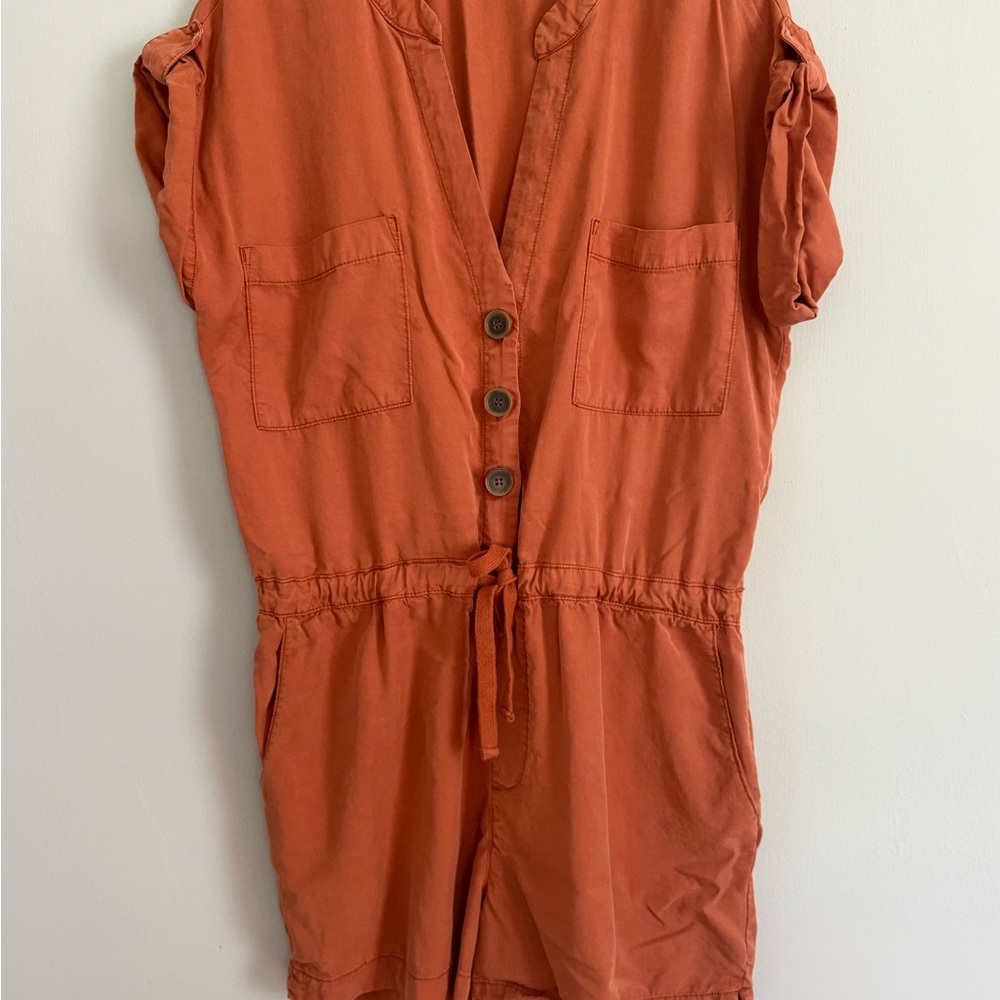 Sanctuary Terracotta Button-Up Romper